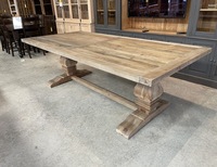 Meubles de style campagnard français, style industriel, rustique, recyclé, table rustique en bois naturel, table à manger en pin du Vietnam