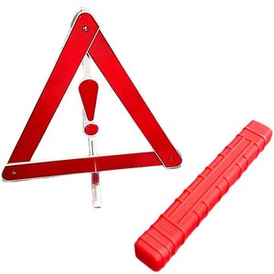 Triángulo de Advertencia Rojo de ABS Reflectante, Herramienta de Emergencia para Bloqueos de Carreteras y Averías de Automóviles - Product Image 4