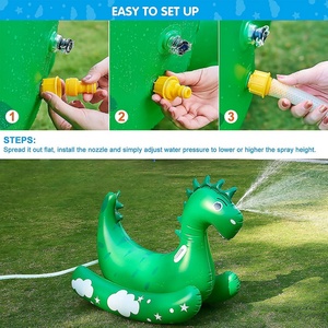 Bateau gonflable 2-en-1 de 72 pouces pour piscine, grand dinosaure, pour l'été, équipement de loisirs aquatiques gonflable - Product Image 3
