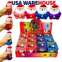 Jouet Squishy Père Noël en Maltose Mignon à Remontée Lente pour Noël, en provenance de notre entrepôt aux États-Unis, Jouet Anti-Stress de Noël en Maltose Mignon
