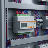 Compteur d'énergie triphasé Acrel AMC200L-4E3 à 4 circuits, communication Modbus-rtu, écran LCD pour armoire de distribution/industrie