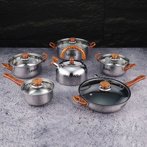 Set di Pentole Antiaderenti in Acciaio Inossidabile da 12 Pezzi, Marmite e Padelle Versatili - Product Image 2