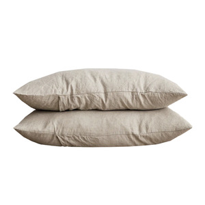 Housse de coussin rectangulaire en lin <span class=keywords><strong>naturel</strong></span> 100% pré-lavé, couleur unie, fermeture à rabat, style Wabi Sabi pour canapé - Product Image 1