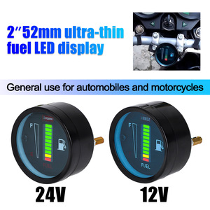 เกจวัดน้ำมันเชื้อเพลิงอีคอน 12V จอแสดงผล LED ตัวเรือนโลหะสำหรับรถยนต์รถจักรยานยนต์การปรับปรุงแบบรีเทฟิตอัพ - Product Image 5