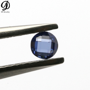 Pierre précieuse synthétique saphir bleu de forme ronde Offre Spéciale pour bijoux - Product Image 3