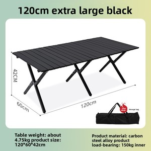 <b>Outdoor</b> Rectangle Folding <b>Table</b> and Chair Set Carbon Steel Portable Lightweight Waterproof Camping Picnic Cross-leg <b>Table</b> Foldin - Product Image 6