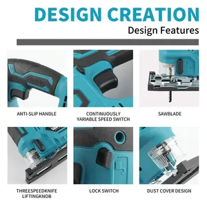 Makita <span class=keywords><strong>18V</strong></span> 300W Mini scie sauteuse électrique sans balais à grande vitesse Modèle DJV182 0-2700 tr/min Course de 80 mm Angle de coupe de 45° Bois - Product Image 5