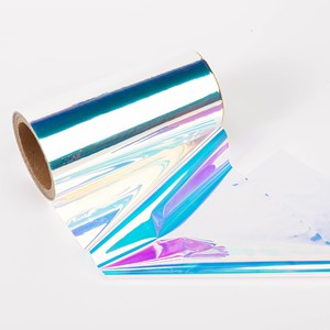 <span class=keywords><strong>Film</strong></span> de verre à <span class=keywords><strong>iris</strong></span> transparent de couleur magique Matériau PET souple Papier imprimé au laser Photographie décorative à changement de couleur réfléchissante - Product Image 1