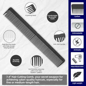 Professional Plastic Antistatic Barber <b>Comb</b> Custom Logo Hair Cutting <b>Comb</b> Salon Hairdressing <b>Comb</b> - Product Image 3