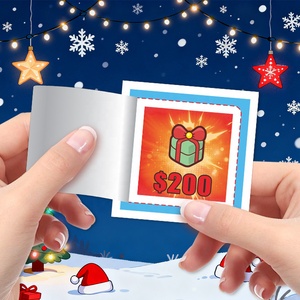 Solutions personnalisées billets à tirette Carte à déchirer Carte à double couche à décoller Cartes-cadeaux à tirette de conception libre - Product Image 2