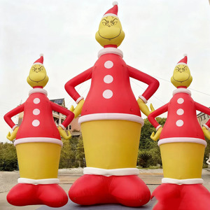Zhenmei Giant Christmas <strong>Grinch</strong> Balloon Green Air Model Advertising <strong>Inflatable</strong> with Built-In Fan &amp; Easy Setup for Outdoor Display - Product Image 1