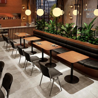 Nouveau design OEM ODM Restauration commerciale Cabine de café Cuisine Café Restaurant Mobilier Table à manger Ensemble de chaises