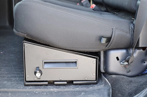 Black Powder Coated Underseat <b>Tool</b> <b>Box</b> Truck Interior <b>Metal</b> Storage <b>Box</b> <b>for</b> Cab Organizer - Product Image 4