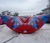Jouet aquatique gonflable commercial en forme de crabe à bascule |   Bateau à bascule flottant pour parc aquatique, piscine, location et événements