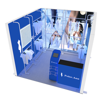 Stand d'exposition modulaire 10x10 facile à monter avec écran rétroéclairé pour vêtements