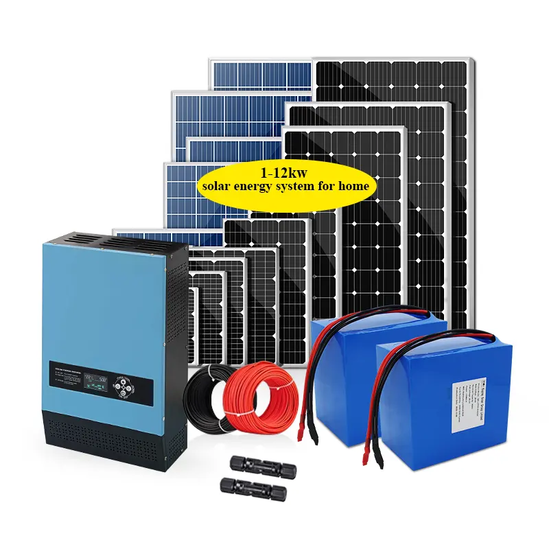1KW 2KW 3KW 5KW 8KW 10KW 12KW Complete Solar Energy System Solar Panel Kit Power PV System For Home