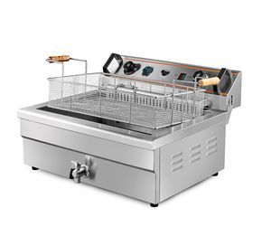 <span class=keywords><strong>Friteuse</strong></span> Électrique Commerciale SURRI en Acier Inoxydable 5 kW <span class=keywords><strong>Grande</strong></span> <span class=keywords><strong>Capacité</strong></span> Cylindre Unique 20 Litres 30 Litres 40 Litres - Product Image 5