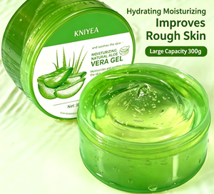 Gel hydratant naturel à l'aloe vera sans huile Kniyea 300g pour le visage, utilisation nocturne, tous types de peau - Product Image 2