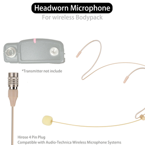 Micrófono de doble orejeta para colocar en la cabeza, ligero, para Shure, <span class=keywords><strong>Sennheiser</strong></span>, AKG, MiPro, Audio Technica, 4 pines TA4F, <span class=keywords><strong>3</strong></span> pines TA3F, <span class=keywords><strong>3</strong></span>.5 mm - Product Image 6