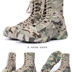 Botas de Cuero para Hombre, Transpirables, Estilo Combate, Talla Grande 46, Botas de Desierto, Zapatos para Caminar - Product Image 6