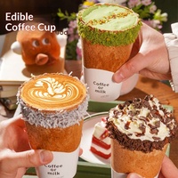 Conos de Waffle Comestibles para Café, Capacidad de 180 ml, Caja de 24 Piezas para Helados, Postres, Cafeterías y Fiestas