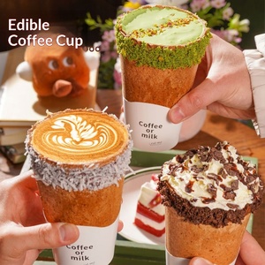 Coupelles à café comestibles en gaufre, capacité 180 ml, boîte de 24 pièces pour glaces, desserts, cafés et fêtes - Product Image 2
