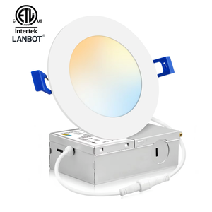<span class=keywords><strong>Precio</strong></span> de Fábrica: <span class=keywords><strong>Downlight</strong></span> <span class=keywords><strong>LED</strong></span> Empotrable sin Marco de 8" y 18W, 5CCT Seleccionables, ETL, IC, Hermético, Tipo Disco - Product Image 4
