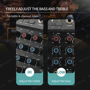 Clavax CLMC-G4B Console <span class=keywords><strong>de</strong></span> <span class=keywords><strong>mixage</strong></span> audio 4 canaux avec carte son intégrée BT USB pour l'enregistrement et le streaming - Product Image 6