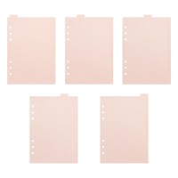 Séparateurs A5 à 6 trous en PP (Index transparent givré à 5 onglets pour agenda, accessoire pour feuilles mobiles) - Stock Chine, vente en gros disponible