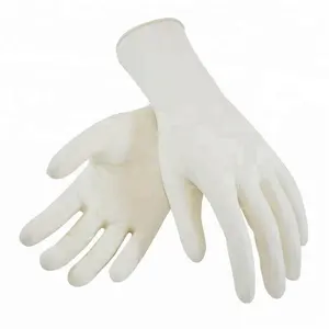 Luva de mão em borracha de látex i-Glove para venda por atacado Luva em látex branco leitoso em pó