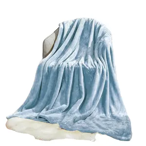 Manta polar de franela de poliéster con sensación de mano de seda suave personalizada para las cuatro estaciones