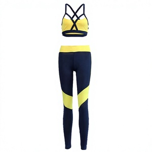 <b>Women's</b> Custom Plus Size Fitness Yoga Set XL Sleeveless Windproof Leggings 2-<b>Piece</b> Wear Breathable Sustainable Quick Front/Waist - Product Image 1