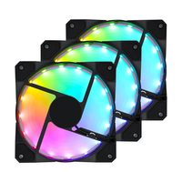 Ventilateur de boîtier RGB personnalisé fabriqué en usine, grand refroidisseur à vent, connecteur 4 broches, dissipateur thermique en plastique pour ordinateur, style de jeu fluide