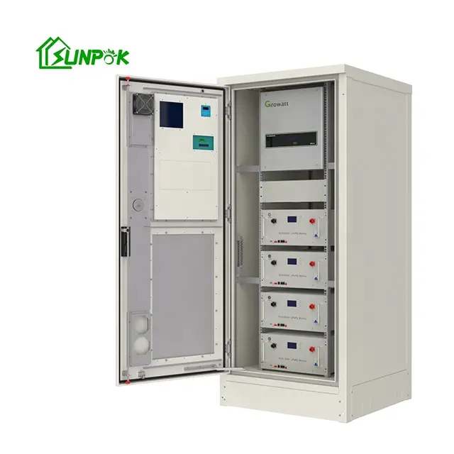 Sunpok energia 40kwh 50kwh 80kwh 100 kwh 48V 2000Ah r9-022 batteria al litio bms contenitore inverter batteria al litio