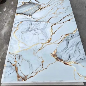 Chất lượng cao PVC UV tấm đá cẩm thạch tường Bảng điều khiển nhựa cứng trang trí bảng điều khiển với dịch vụ cắt UV bảng đá cẩm thạch mô hình - Product Image 4