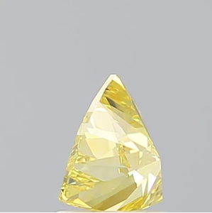 พลอยสังเคราะห์สีเหลืองเพชรสำหรับปลูกในห้องปฏิบัติการขนาด1กะรัตได้รับการรับรองจากการตัดทรงสามเหลี่ยมอัญมณีหลวมที่ตัดได้อย่างดีเยี่ยม - Product Image 2