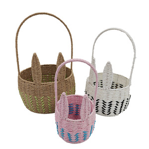 Panier-cadeau en corde de papier tissé à la main en gros pour mariage - Product Image 4