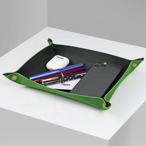 Custom Genuine Leather Folding Dice Holder Rolling Tray Personal Accessories Home Essentials Rustic Real Leather Catchall Tray - Product Image 6