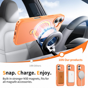 เคสโทรศัพท์แบบหมุนได้ 360 องศา สำหรับ <span class=keywords><strong>iPhone</strong></span> 17 Pro <span class=keywords><strong>Max</strong></span> พร้อมแม่เหล็กกันกระแทก TPU+PC รองรับการชาร์จไร้สายและป้องกันรอยนิ้วมือ - Product Image 5