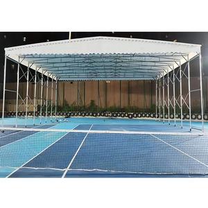 Auvent pliant mobile d'extérieur sur mesure pour usine, type push-pull, avec protection solaire - Product Image 1