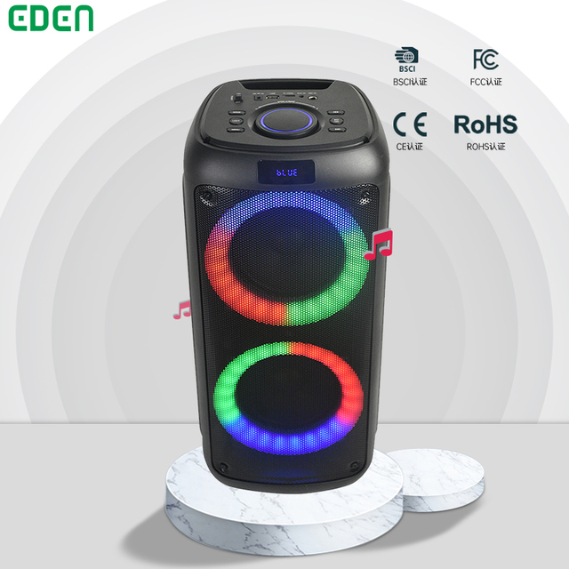 NEW Dual 6.5 Inch Speaker Woofer Bass Private Portable  Rechargeable Wireless  Blue Tooth Sound Box Party  Speaker