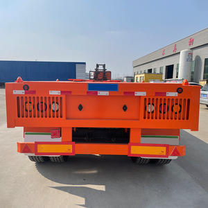 Remorque plateau 3 essieux 20 pieds 40 pieds Semi remorque plateau 4 essieux semi remorques plateau à vendre - Product Image 4