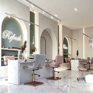 Nail Salon Station Spa Beauty Salon Furniture Full Store Customized Hair Salon Interior Design Barber Shop Decoration Renovation - Product Image 1