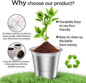 Filtros de taza K de acero inoxidable universales, cafeteras K-cup recargables ecológicas reutilizables-Cerveceros - Product Image 3