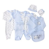8 pièces nouveau-né infantile hiver à manches longues bébé doux filles et garçons vêtements mignon bébé neutre body bébé vêtements ensembles