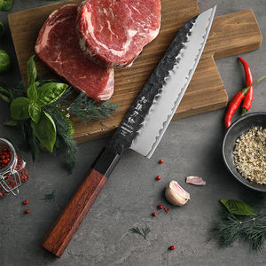มีดบุนกะ XINZUO ใหม่ ขนาด 8.5 นิ้ว ผลิตจากเหล็กกล้าไร้สนิมคาร์บอนสูง สำหรับเชฟมืออาชีพ ด้ามจับไม้แดง - Product Image 2