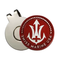 Marqueur de golf double traînée AiLi, personnalisable OEM, en métal, avec clip pour chapeau, pour la remise des diplômes