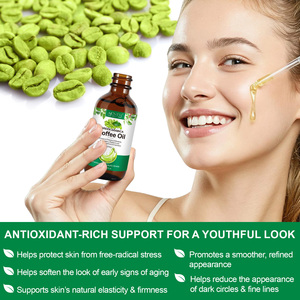 ALIVER 60ml Huile de café vert Arabica pressée à froid, pure et naturelle, pour massage, nourrissante en profondeur, hydratante, pour le visage et le corps - Product Image 3