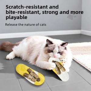 Jouet à mâcher pour chat en forme <span class=keywords><strong>de</strong></span> pantoufle, créatif, amusant, sûr et durable, pour l'auto-entretenissement, soulagement <span class=keywords><strong>de</strong></span> l'ennui, nettoyage et mastication des dents - Product Image 2