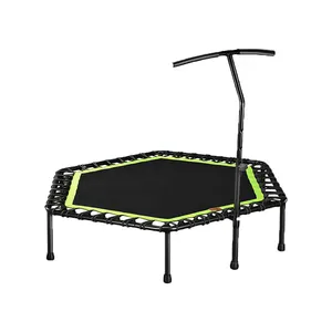 High Quality Mini Trampoline Fitness Accessories Indoor Round Spring Cover Trampoline With Handle